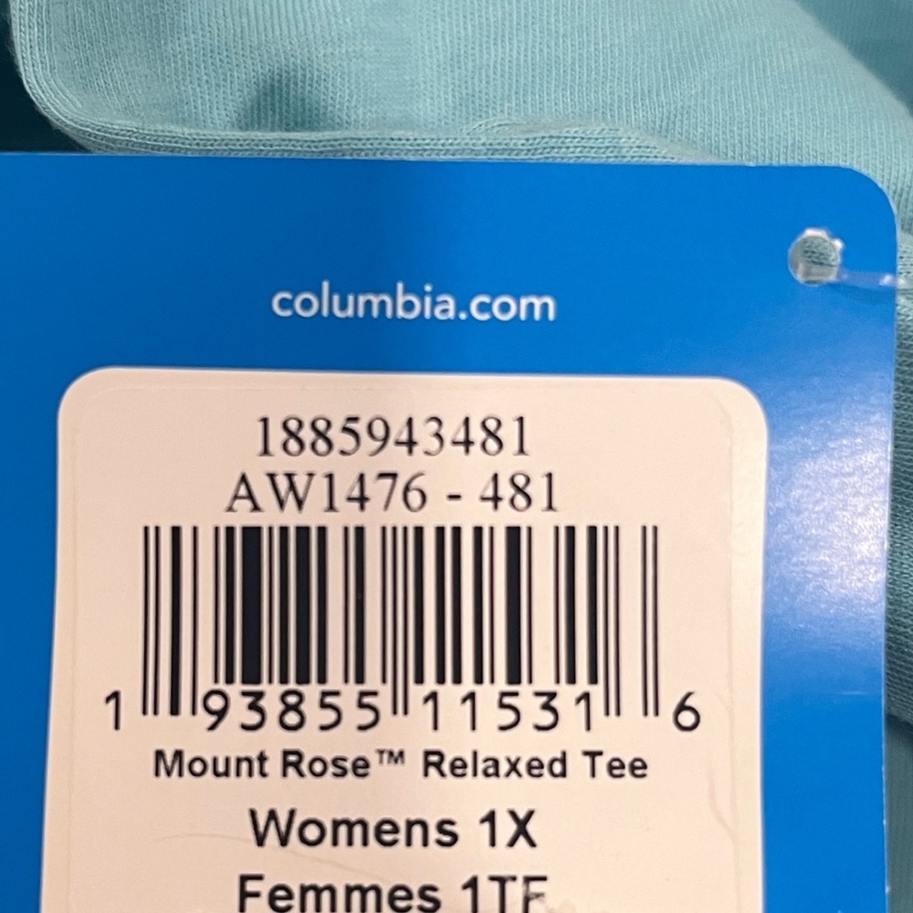 Columbia Women’s Mount Rose Relaxed Logo V-Neck Short Sleeve Tshirt - NWT - Picture 3 of 3